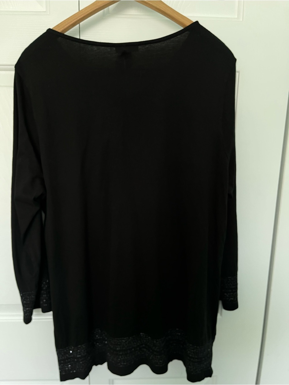 "J. Jill Black Metallic Embroidered Shimmer Tunic Shirt 209312 - Picture 3 of 7